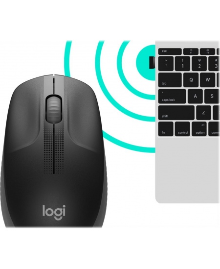 Logitech | Full size Mouse | M190 | Wireless | USB | Charcoal
