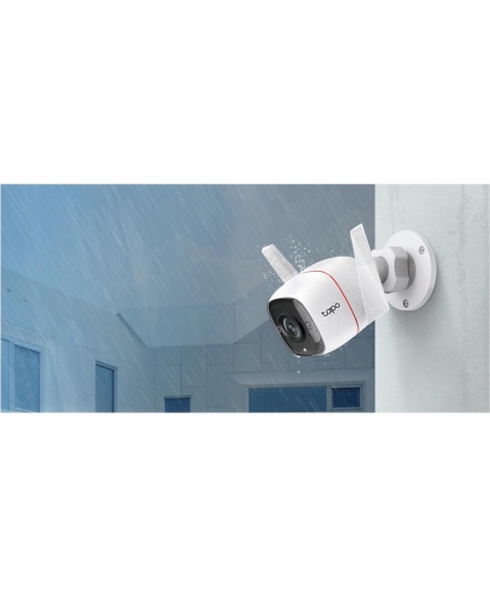 TP-LINK | Outdoor Security Wi-Fi Camera | TC65 | Bullet | 3 MP | 3.89 mm/F2.2 | H.264 | Micro SD, Max. 128GB
