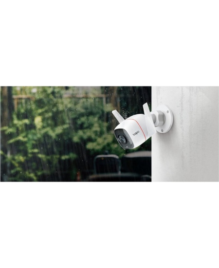 TP-LINK | Outdoor Security Wi-Fi Camera | TC65 | Bullet | 3 MP | 3.89 mm/F2.2 | H.264 | Micro SD, Max. 128GB