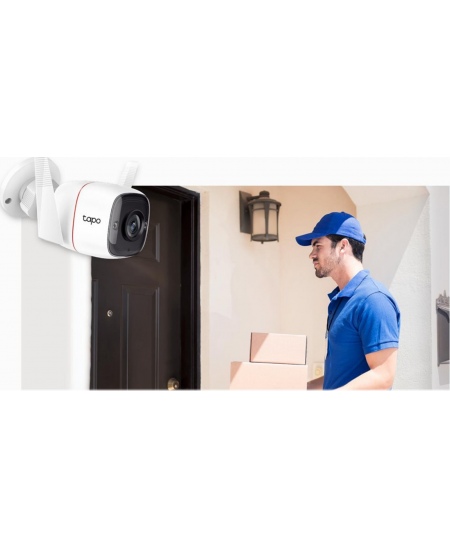 TP-LINK | Outdoor Security Wi-Fi Camera | TC65 | Bullet | 3 MP | 3.89 mm/F2.2 | H.264 | Micro SD, Max. 128GB