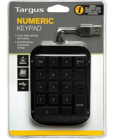 Targus AKP10EU | Numeric Keypad | Wired | Black