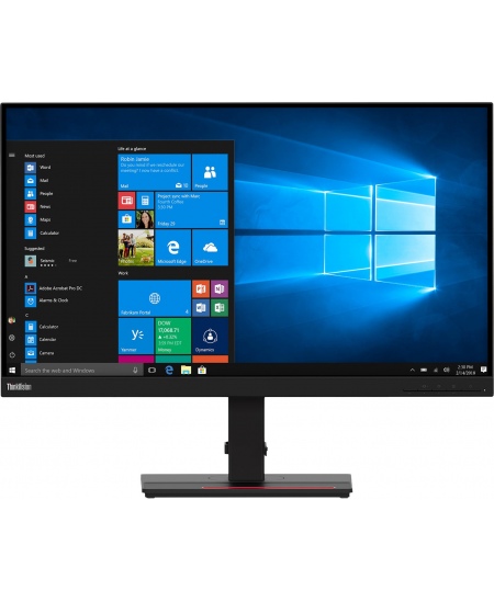 Lenovo ThinkVision T27q-20 27 ", IPS, 2560 x 1440 pixels, 4 ms, 350 cd/m², 1 x HDMI 1.4, 1 x DP 1.2, 4 x USB 3.1 Gen1, 1 x