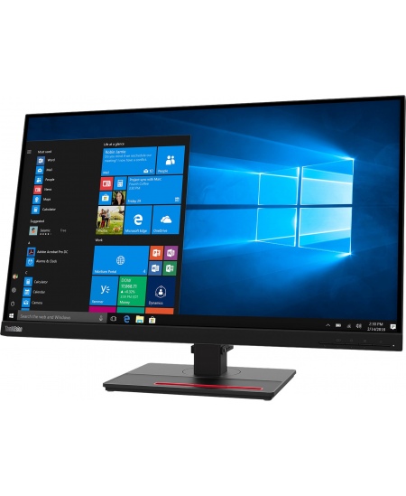 Lenovo ThinkVision T27q-20 27 ", IPS, 2560 x 1440 pixels, 4 ms, 350 cd/m², 1 x HDMI 1.4, 1 x DP 1.2, 4 x USB 3.1 Gen1, 1 x