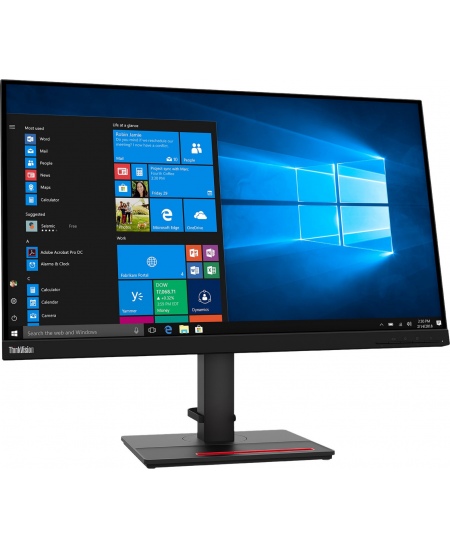 Lenovo ThinkVision T27q-20 27 ", IPS, 2560 x 1440 pixels, 4 ms, 350 cd/m², 1 x HDMI 1.4, 1 x DP 1.2, 4 x USB 3.1 Gen1, 1 x