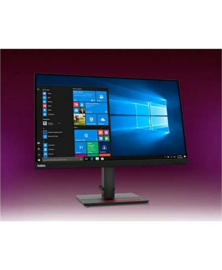 Lenovo ThinkVision T27q-20 27 ", IPS, 2560 x 1440 pixels, 4 ms, 350 cd/m², 1 x HDMI 1.4, 1 x DP 1.2, 4 x USB 3.1 Gen1, 1 x