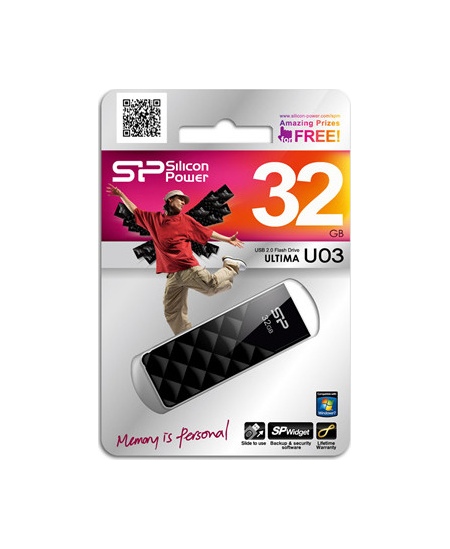 Silicon Power Ultima U03 16 GB, USB 2.0, Black