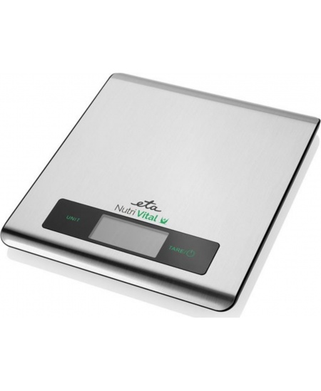 ETA Kitchen scales with smart application  Nutri Vital Maximum weight (capacity) 5 kg, Graduation 1 g, Display type LCD, Silver