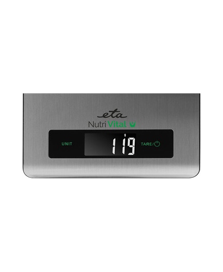 ETA Kitchen scales with smart application  Nutri Vital Maximum weight (capacity) 5 kg, Graduation 1 g, Display type LCD, Silver