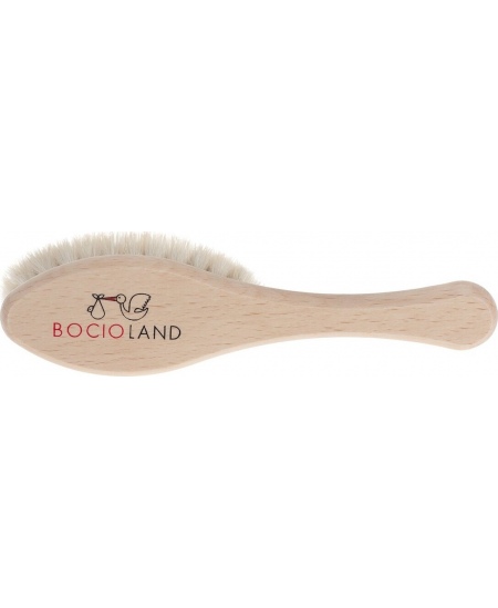 Bocioland medinis, natūralių, minkštų plaukų šepetys, BOC0533