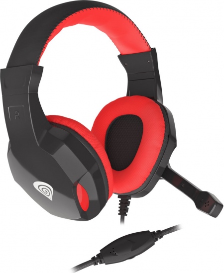 GENESIS ARGON 110 Gaming Headset, On-Ear, Wired, Microphone, Black/Red