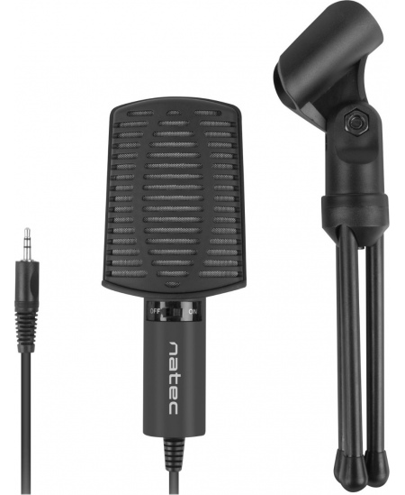 Natec Microphone NMI-1236 Asp Black, Wired