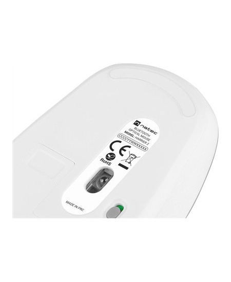 Natec Mouse Harrier 2 Wireless, White/Grey, Bluetooth