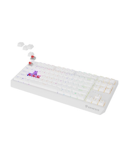 Genesis THOR 230 | Mechanical Gaming Keyboard | Wireless | US | White | 2.4 GHz, Bluetooth, USB | Outemu Red