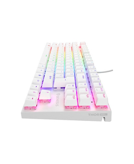 Genesis THOR 303 | Mechanical Gaming Keyboard | Wired | US | White | USB Type-A | Outemu Peach Silent