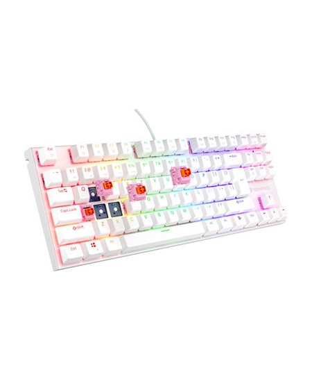 Genesis THOR 303 | Mechanical Gaming Keyboard | Wired | US | White | USB Type-A | Outemu Peach Silent