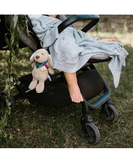 Babyono pledas megztas bambukinis mėlynas 1478/02