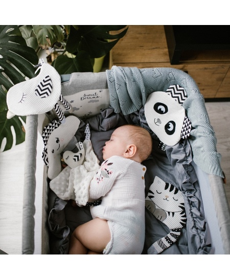 Babyono pledas megztas bambukinis mėlynas 1478/02