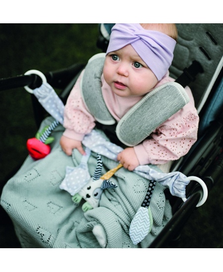 Babyono pledas megztas bambukinis mėlynas 1478/02