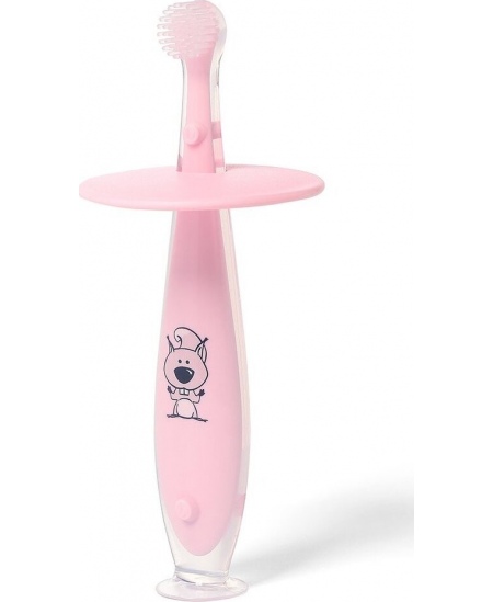 Babyono dantų šepetukas su siurbtuku nuo 6 mėn rožinis 551/02
