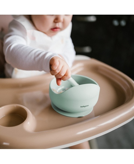 Babyono lėkštutė silikoninė neslystanti žalia 1481/03