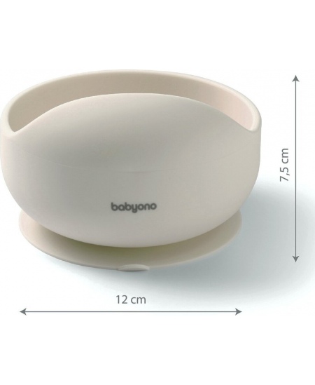 Babyono lėkštutė silikoninė neslystanti kreminė 1481/04