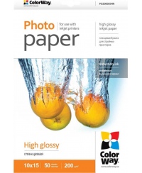 ColorWay High Glossy Photo Paper, 50 sheets, 10x15, 200 g/m²