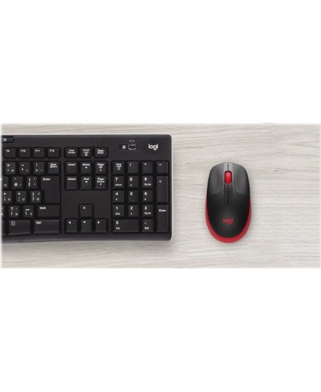 Logitech | Full size Mouse | M190 | Wireless | USB | Red
