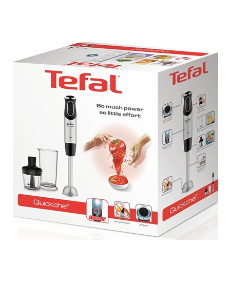 TEFAL Blender Quickchef 2-in-1  HB659838 Hand Blender, 1000 W, Number of speeds 20, Turbo mode, Chopper, Stainless steel
