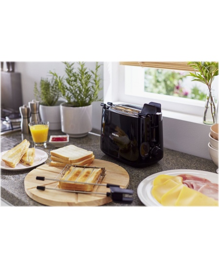 Philips | Daily Collection Toaster | HD2583/90 | Number of slots 2 | Housing material Plastic | Black