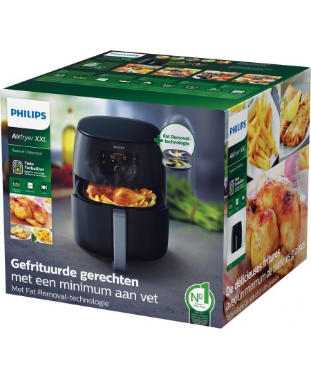 Philips Airfryer XXL Premium HD9650/90 Power 2225  W, Capacity 7.3 L, Rapid Air technology, Black