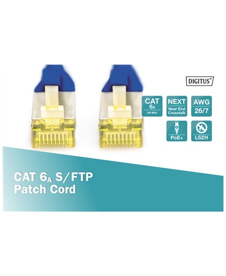 Digitus Patch Cord CAT 6A S-FTP, Cu, LSZH AWG 26/7, 1 m