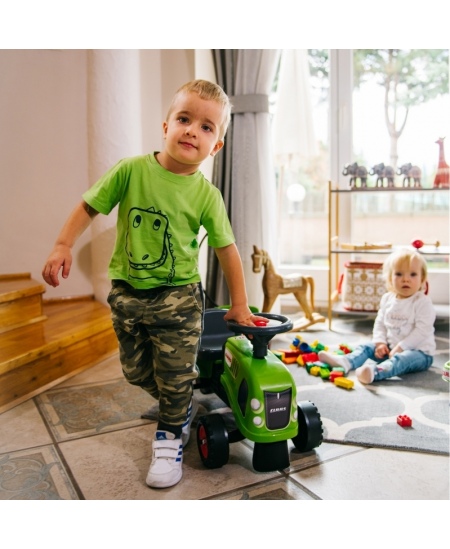 FALK Traktorek Baby Claas Zielony z Przyczepką + akc. od 1 roku
