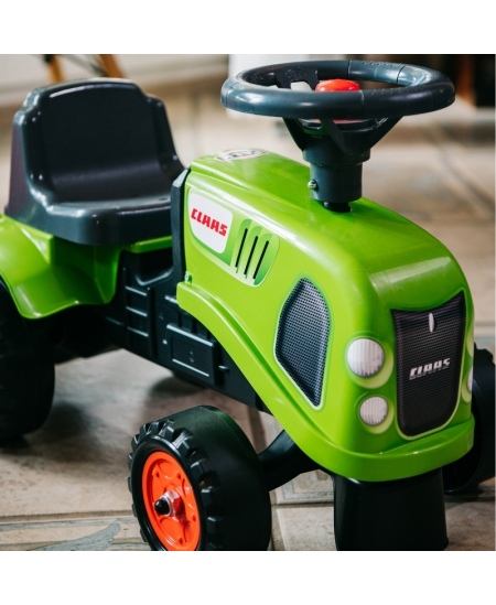 FALK Traktorek Baby Claas Zielony z Przyczepką + akc. od 1 roku