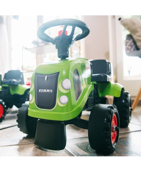 FALK Traktorek Baby Claas Zielony z Przyczepką + akc. od 1 roku