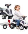 FALK Traktorek Baby Valtra Biały z Przyczepką + akc. od 1 roku