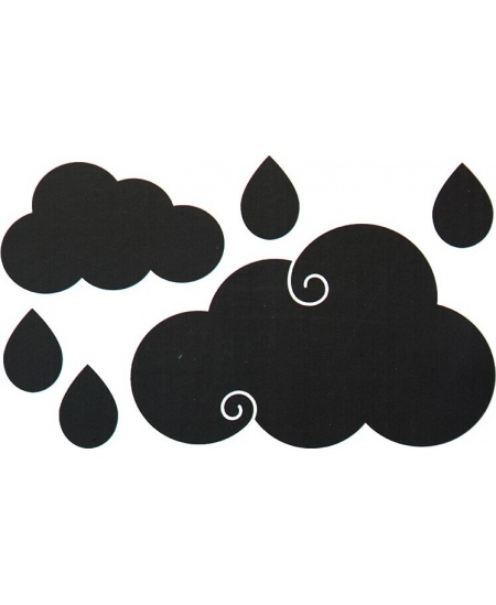 Juoda lipni kreidinė lenta Apli Kids „Debesys“