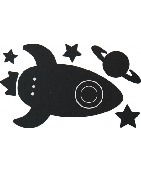 Juoda lipni kreidinė lenta Apli Kids „Raketa“