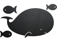 Juoda lipni kreidinė lenta Banginis