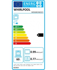 Whirlpool Cooker | WS5G8CHW/E/1 | Hob type Gas | Oven type Electric | White | Width 50 cm | LED | Depth 60 cm | 60 L