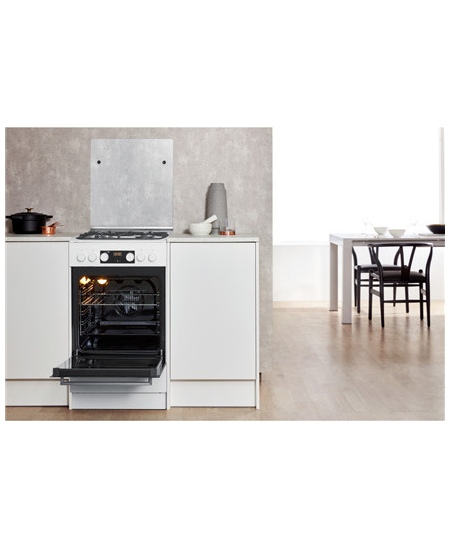 Whirlpool Cooker | WS5G8CHW/E/1 | Hob type Gas | Oven type Electric | White | Width 50 cm | LED | Depth 60 cm | 60 L