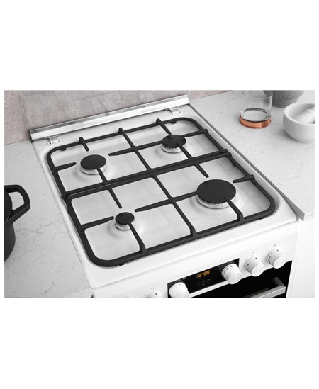 Whirlpool Cooker | WS5G8CHW/E/1 | Hob type Gas | Oven type Electric | White | Width 50 cm | LED | Depth 60 cm | 60 L