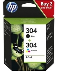 HP No.304 Kasėčių rinkinys (3JB05AE), juoda ir trispalvė kasetė