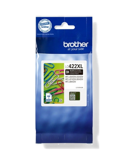 Brother LC422XL (LC422XLBK) Rašalinė kasetė, Juoda