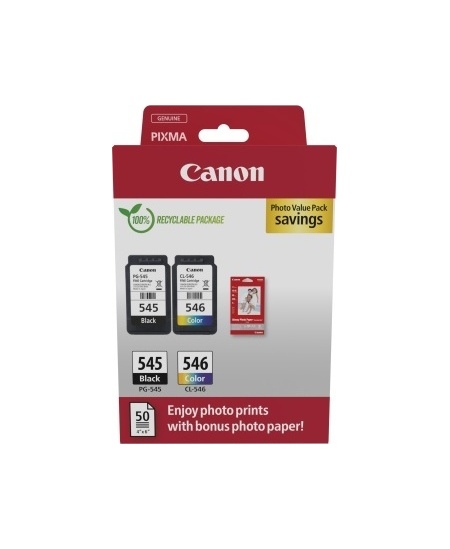 Canon PG-545/CL-546 (8287B008) Rašalinių kasečių komplektas, BK/CMY