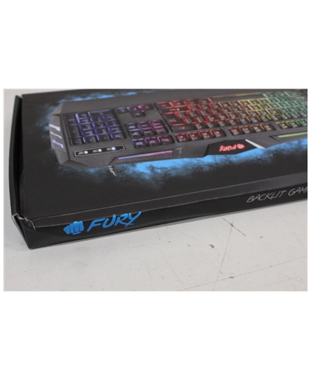 SALE OUT. FURY Spitfire Gaming Keyboard, US Layout, Wired, Black DAMAGED PACKAGING | Fury | Gaming Keyboard | Spitfire | Gaming 