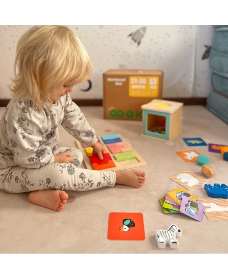 TOOKY TOY Box Pudełko XXL Montessori Edukacyjne 7w1 Sensoryczne 31-36 Mies.