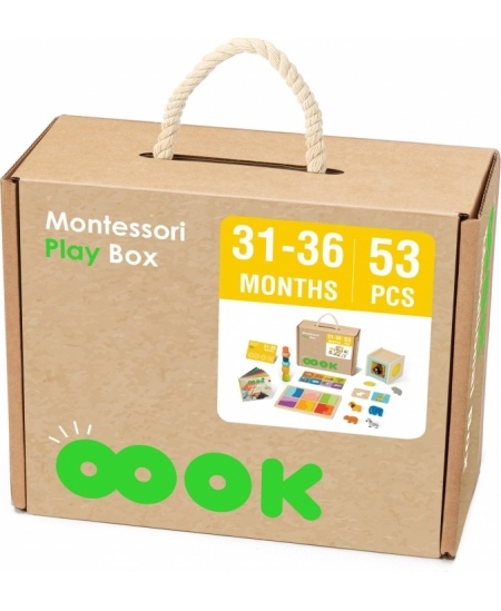 TOOKY TOY Box Pudełko XXL Montessori Edukacyjne 7w1 Sensoryczne 31-36 Mies.