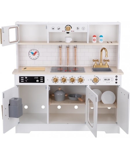 TOOKY TOY Duża Drewniana Multifunkcyjna Kuchnia Nowoczesna Akcesoria