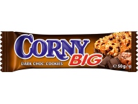 Javainių batonėlis CORNY BIG, juodojo šokolado ir sausainių, 50 g