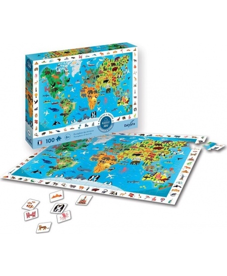 100 detalių pastabumo dėlionė SentoSphere „Pasaulio gyvūnai“